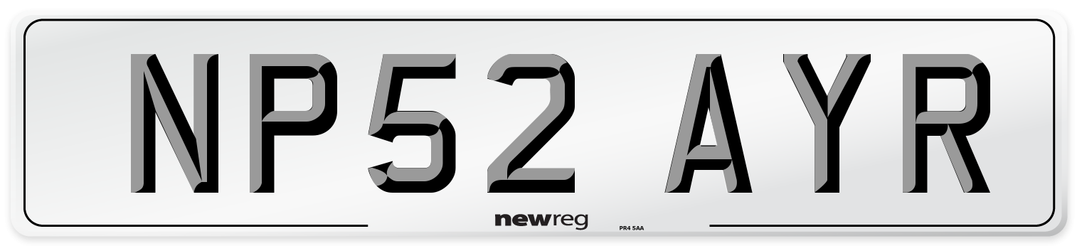 NP52 AYR Number Plate from New Reg